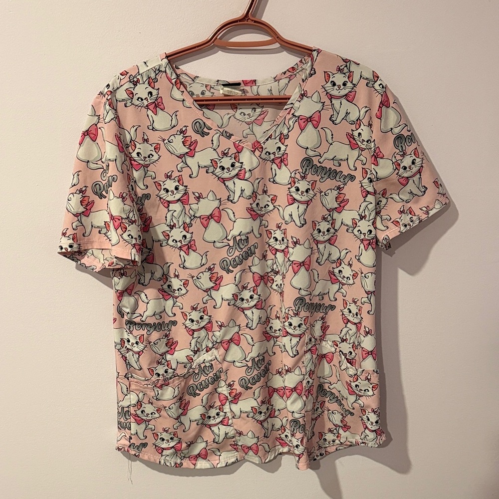 Disney Aristrocats Scrub Top